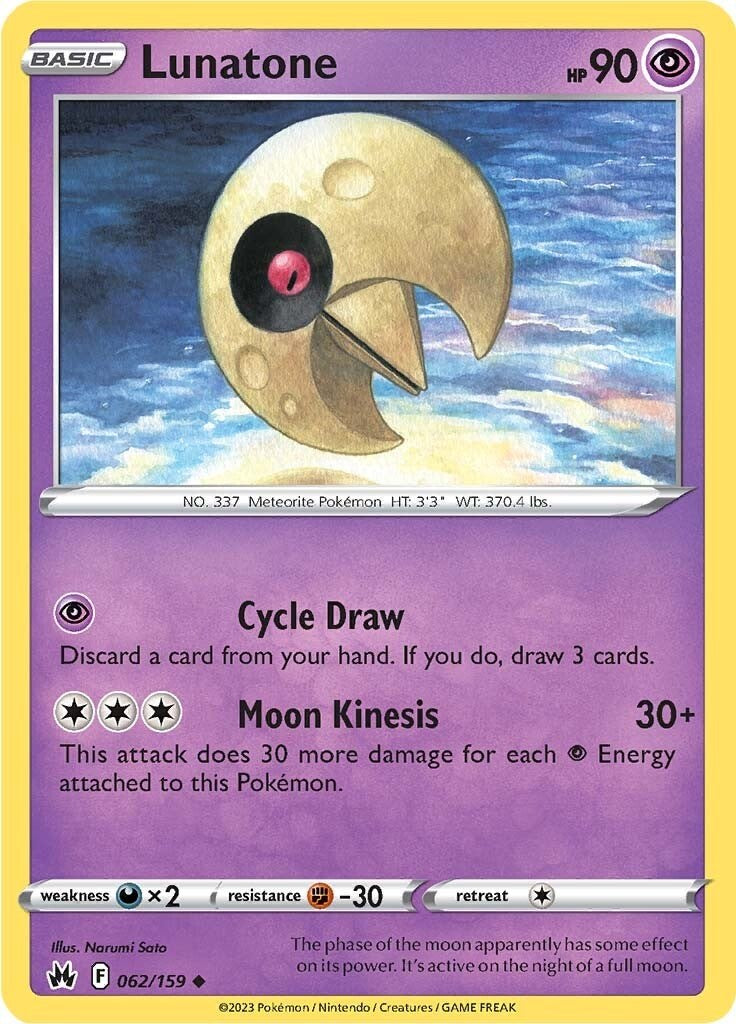 Lunatone (062/159) [Sword & Shield: Crown Zenith] Pokémon