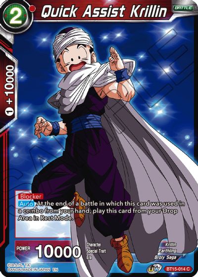 Quick Assist Krillin (BT15-014) [Saiyan Showdown] Dragon Ball Super