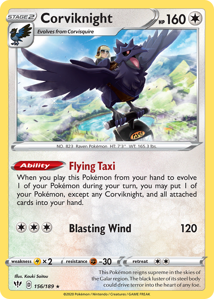 Corviknight (156/189) [Sword & Shield: Darkness Ablaze] Pokémon