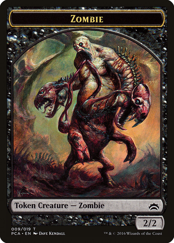 Zombie // Hellion Double-Sided Token [Planechase Anthology Tokens] Magic: The Gathering