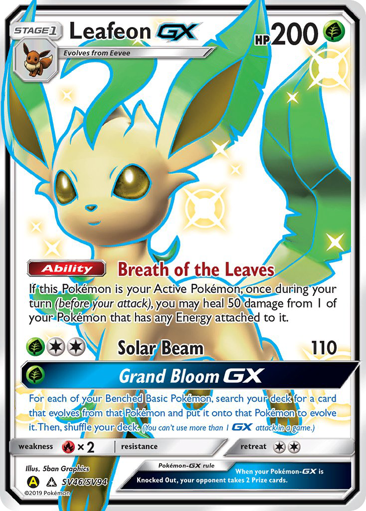 Leafeon GX (SV46/SV94) [Sun & Moon: Hidden Fates - Shiny Vault] Pokémon