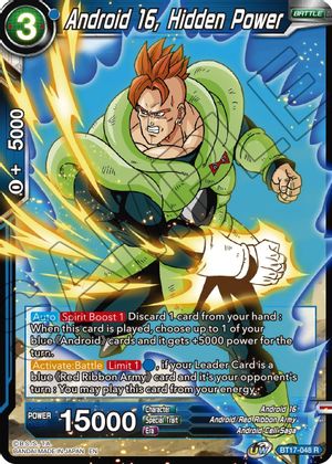 Android 16, Hidden Power (BT17-048) [Ultimate Squad] Dragon Ball Super