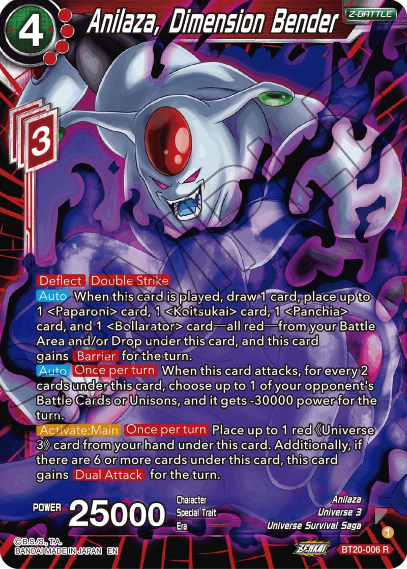 Anilaza, Dimension Bender (BT20-006) [Power Absorbed] Dragon Ball Super