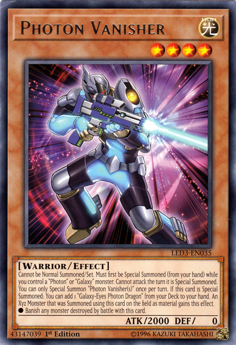 Photon Vanisher [LED3-EN035] Rare Yu-Gi-Oh!