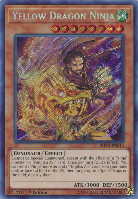 Yellow Dragon Ninja [SHVA-EN013] Secret Rare Yu-Gi-Oh!