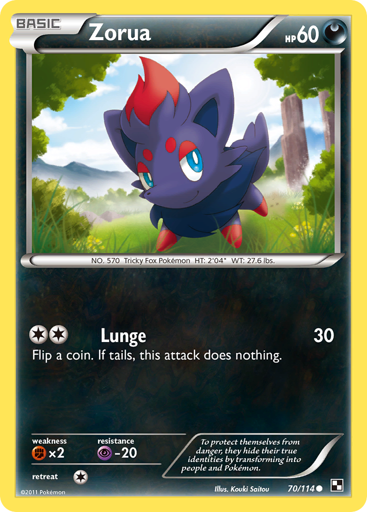 Zorua (70/114) [Black & White: Base Set] Pokémon