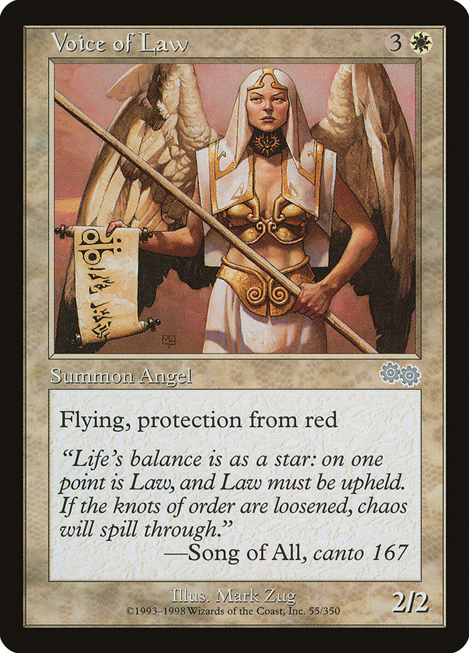 Voice of Law [Urza's Saga] Magic: The Gathering