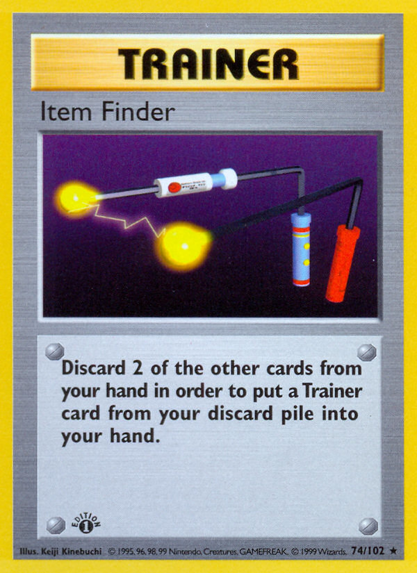 Item Finder (74/102) (Shadowless) [Base Set 1st Edition] Pokémon