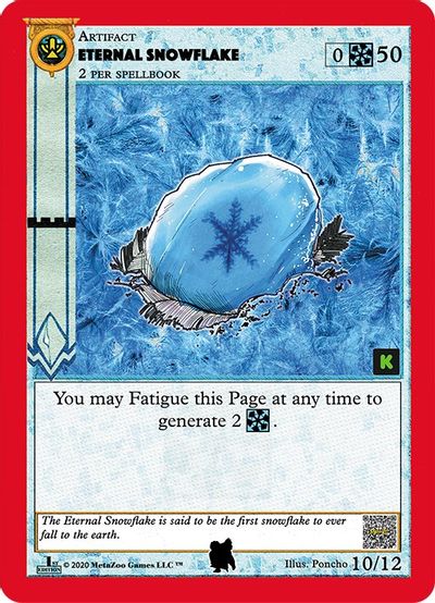 Eternal Snowflake (Kickstarter Edition) [Alpha Iceman Starter Deck] Metazoo