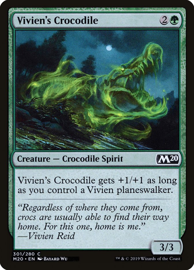 Vivien's Crocodile [Core Set 2020] Magic: The Gathering