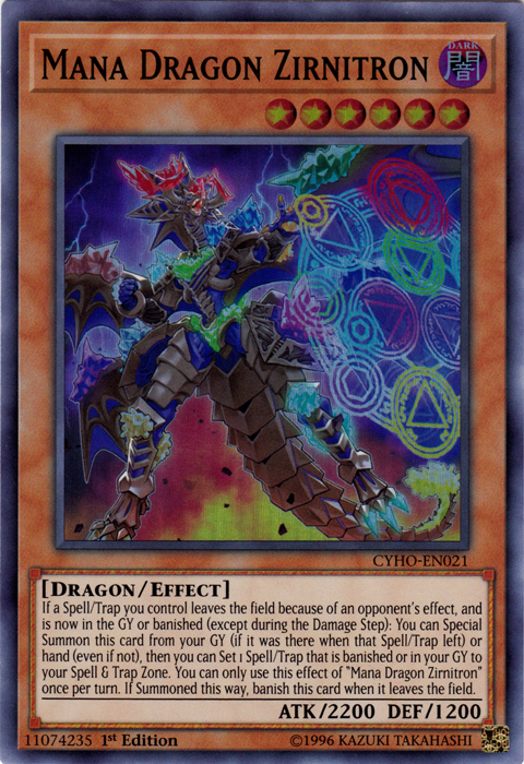 Mana Dragon Zirnitron [CYHO-EN021] Super Rare Yu-Gi-Oh!