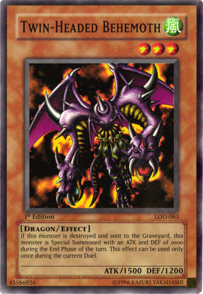 Twin-Headed Behemoth [LOD-063] Super Rare Yu-Gi-Oh!