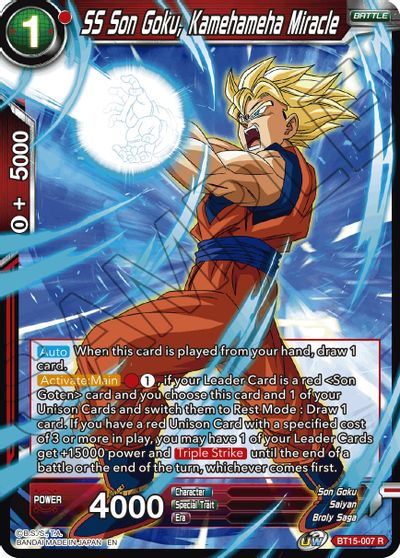 SS Son Goku, Kamehameha Miracle (BT15-007) [Saiyan Showdown] Dragon Ball Super