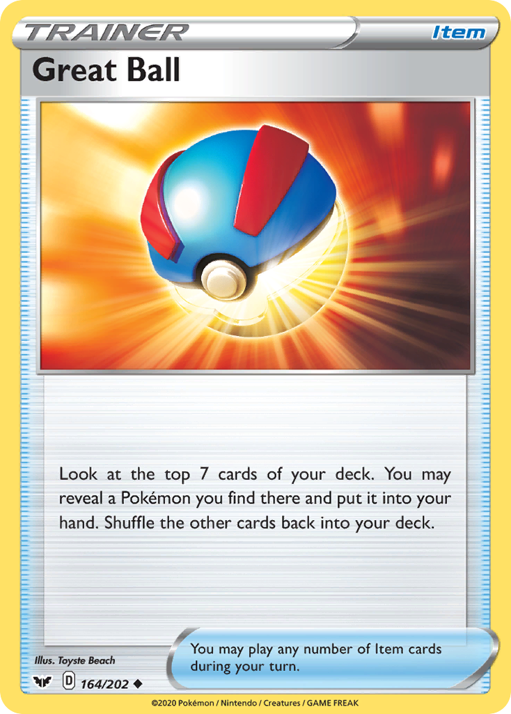 Great Ball (164/202) [Sword & Shield: Base Set] Pokémon