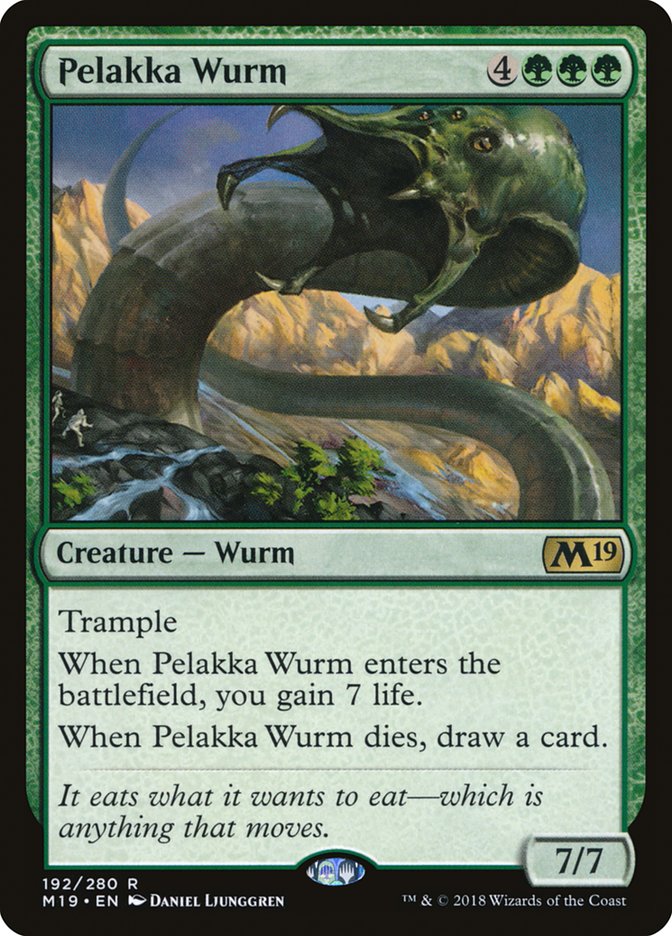 Pelakka Wurm [Core Set 2019] Magic: The Gathering