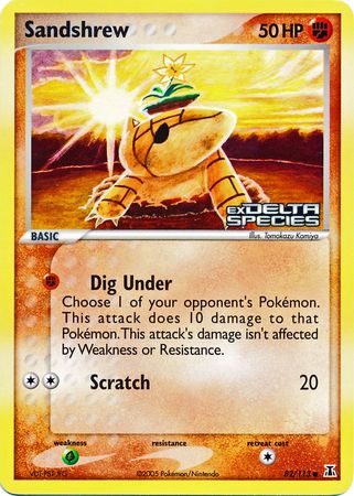 Sandshrew (82/113) (Stamped) [EX: Delta Species] Pokémon