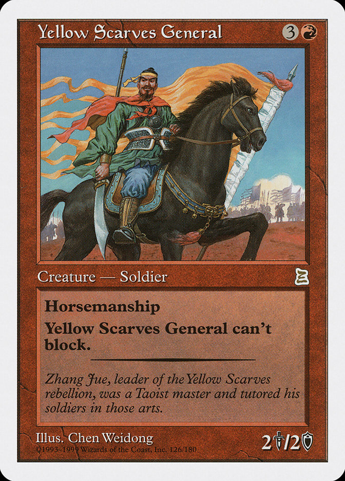 Yellow Scarves General [Portal Three Kingdoms] Magic: The Gathering