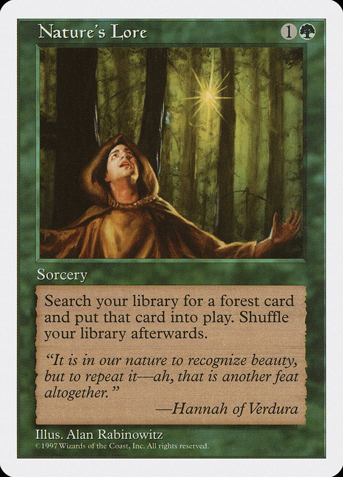 Nature's Lore [Fifth Edition] Magic: The Gathering