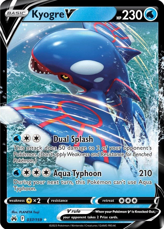 Kyogre V (037/159) [Sword & Shield: Crown Zenith] Pokémon