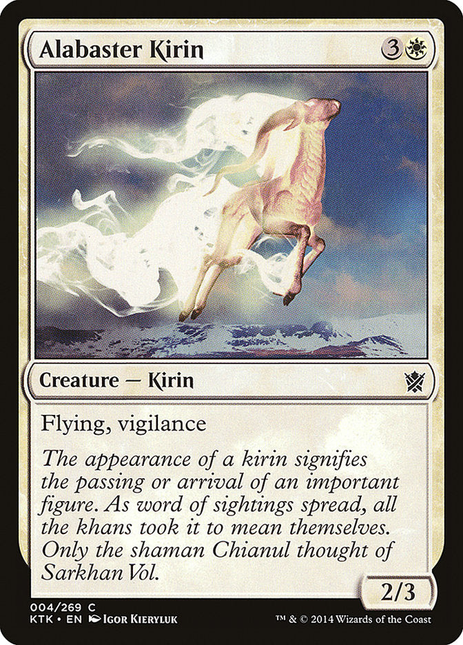 Alabaster Kirin [Khans of Tarkir] Magic: The Gathering