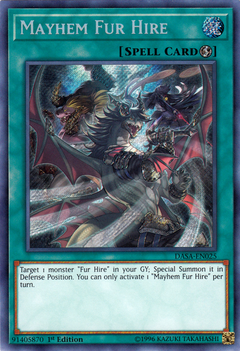 Mayhem Fur Hire [DASA-EN025] Secret Rare Yu-Gi-Oh!