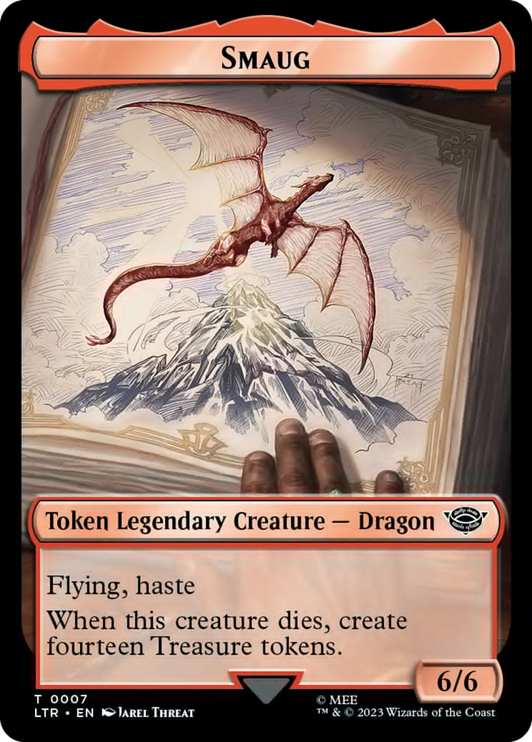 Food (09) // Smaug Double-Sided Token [The Lord of the Rings: Tales of Middle-Earth Tokens] Magic: The Gathering
