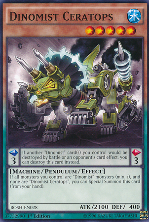 Dinomist Ceratops [BOSH-EN028] Common Yu-Gi-Oh!