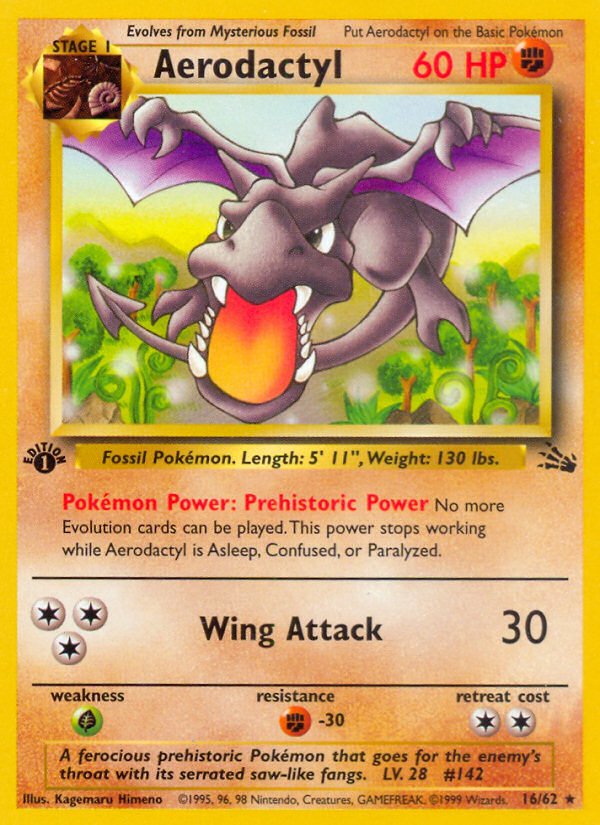 Aerodactyl (16/62) [Fossil 1st Edition] Pokémon