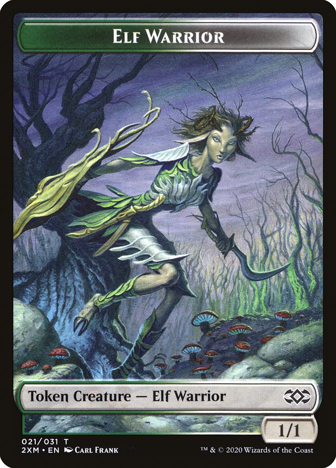 Elf Warrior Token [Double Masters Tokens] Magic: The Gathering