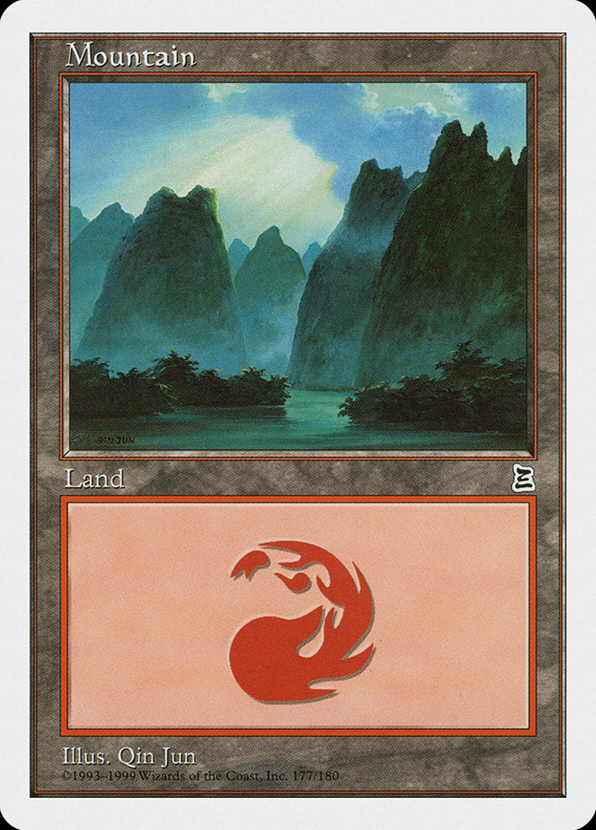 Mountain (177) [Portal Three Kingdoms] Magic: The Gathering