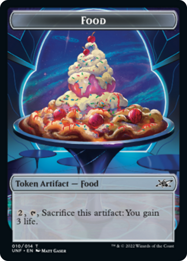 Zombie Employee // Food (010) Double-Sided Token [Unfinity Tokens] Magic: The Gathering