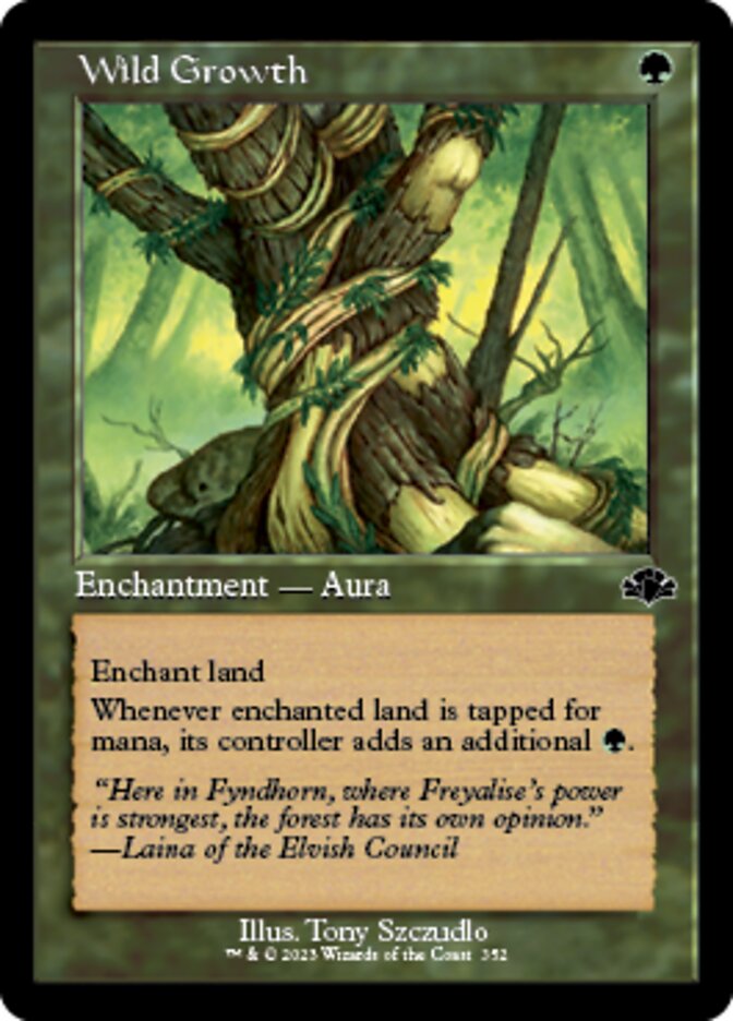 Wild Growth (Retro) [Dominaria Remastered] Magic: The Gathering
