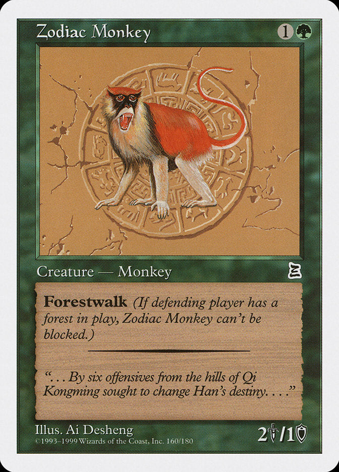 Zodiac Monkey [Portal Three Kingdoms] Magic: The Gathering