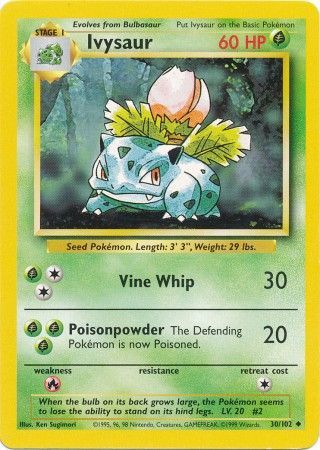 Ivysaur (30/102) [Base Set Unlimited] Pokémon