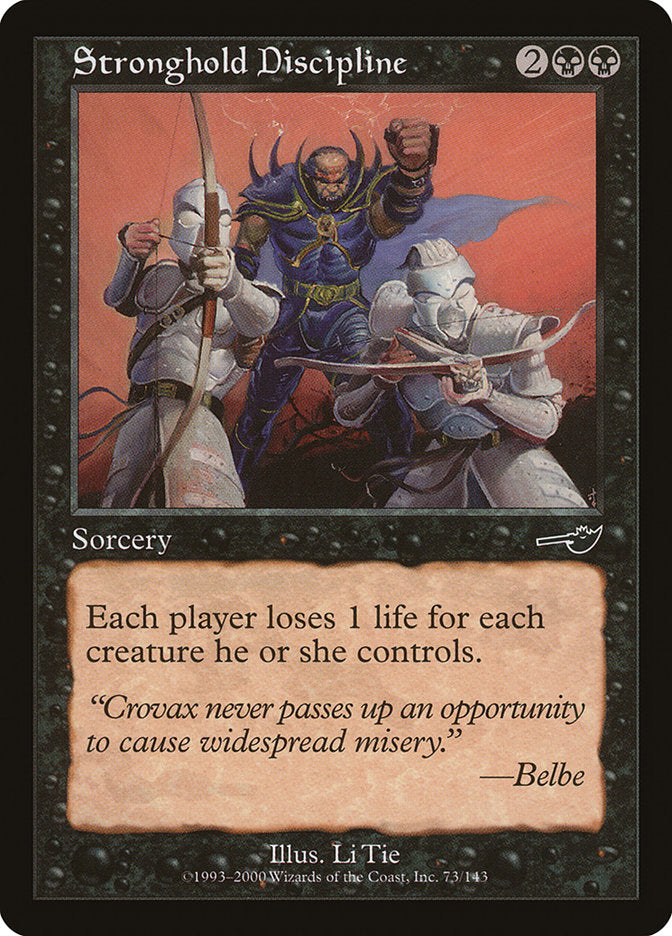 Stronghold Discipline [Nemesis] Magic: The Gathering