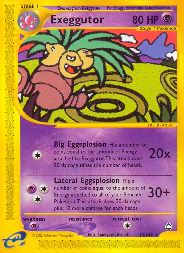 Exeggutor (13/147) [Aquapolis] Pokémon