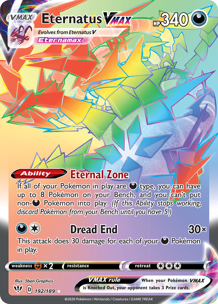Eternatus VMAX (192/189) [Sword & Shield: Darkness Ablaze] Pokémon
