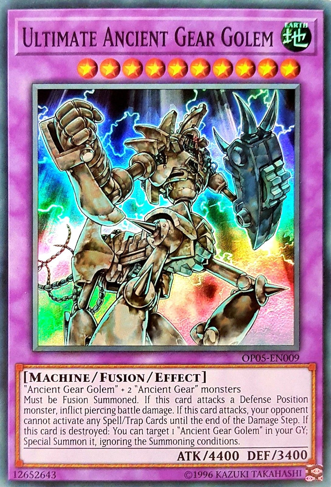 Ultimate Ancient Gear Golem [OP05-EN009] Super Rare Yu-Gi-Oh!