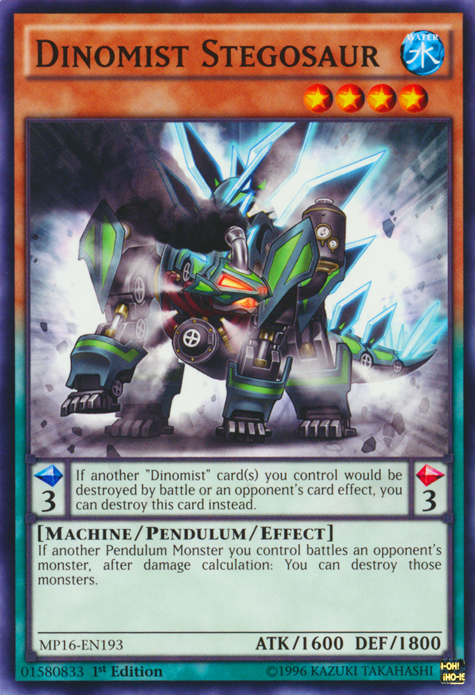 Dinomist Stegosaur [MP16-EN193] Common Yu-Gi-Oh!