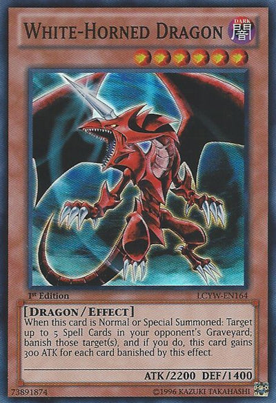 White-Horned Dragon [LCYW-EN164] Super Rare Yu-Gi-Oh!