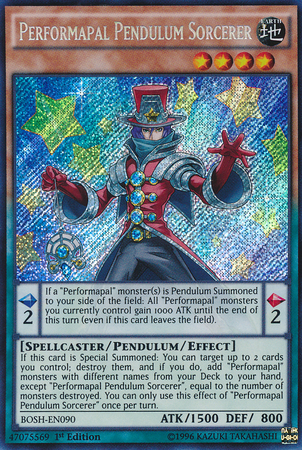 Performapal Pendulum Sorcerer [BOSH-EN090] Secret Rare Yu-Gi-Oh!