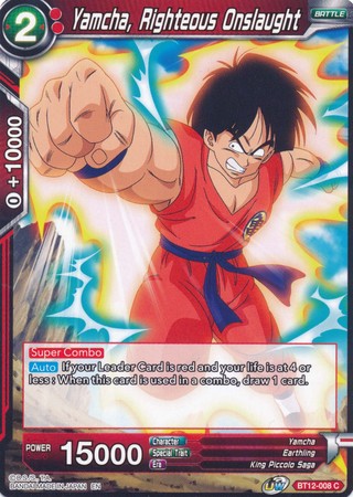 Yamcha, Righteous Onslaught (BT12-008) [Vicious Rejuvenation] Dragon Ball Super