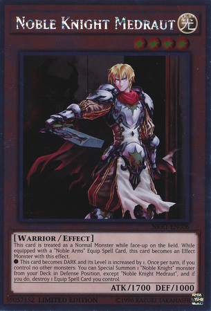 Noble Knight Medraut [NKRT-EN006] Platinum Rare Yu-Gi-Oh!