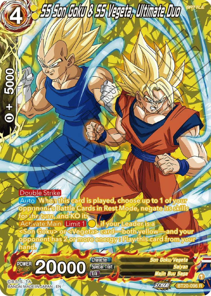 SS Son Goku & SS Vegeta, Ultimate Duo (Silver Foil) (BT20-096) [Power Absorbed] Dragon Ball Super