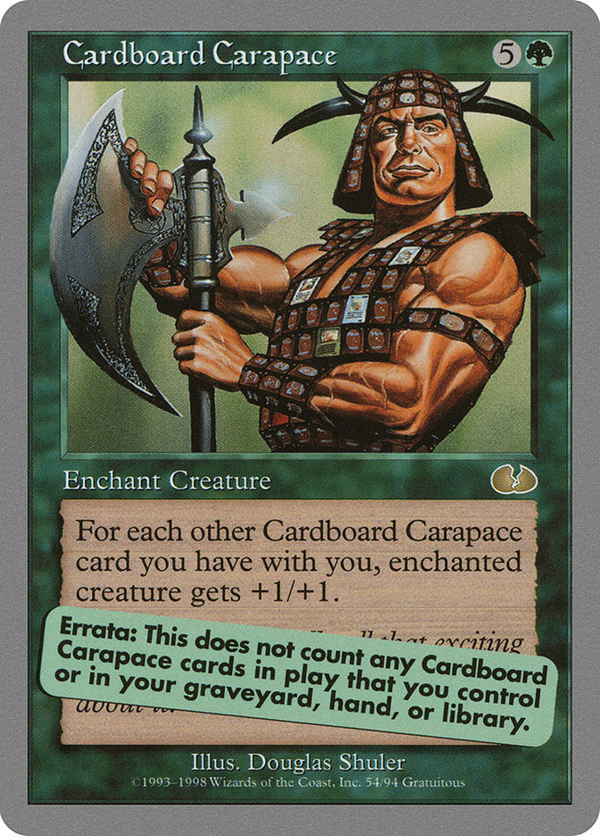 Cardboard Carapace [Unglued] Magic: The Gathering