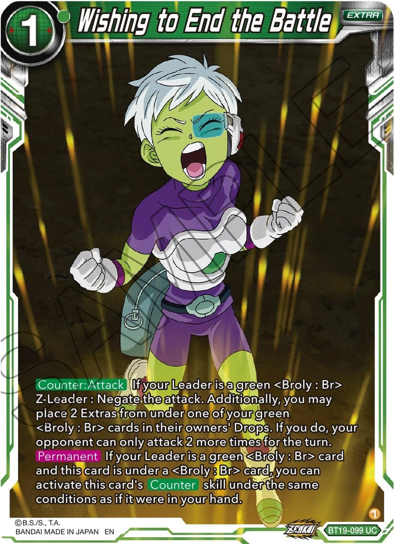 Wishing to End the Battle (BT19-099) [Fighter's Ambition] Dragon Ball Super