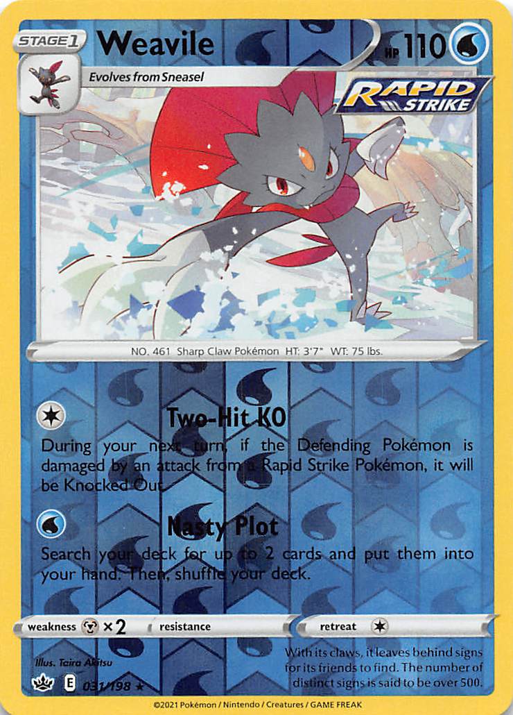 Weavile (031/198) [Sword & Shield: Chilling Reign] Pokémon