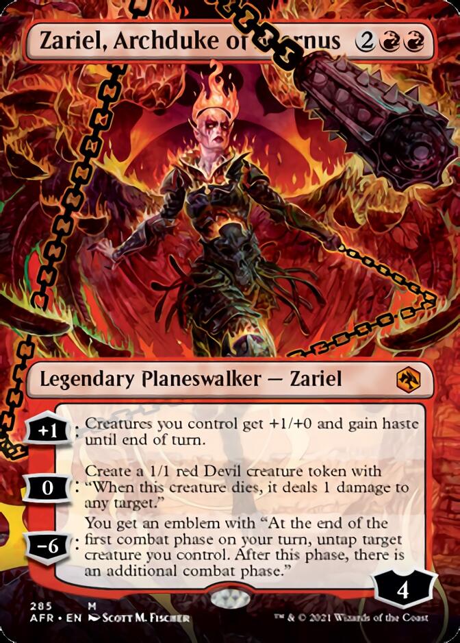 Zariel, Archduke of Avernus (Borderless) [Dungeons & Dragons: Adventures in the Forgotten Realms] Magic: The Gathering