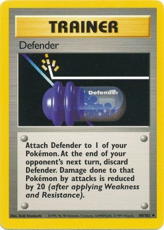 Defender (80/102) [Base Set Unlimited] Pokémon