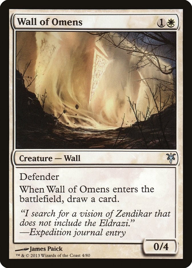 Wall of Omens [Duel Decks: Sorin vs. Tibalt] Magic: The Gathering